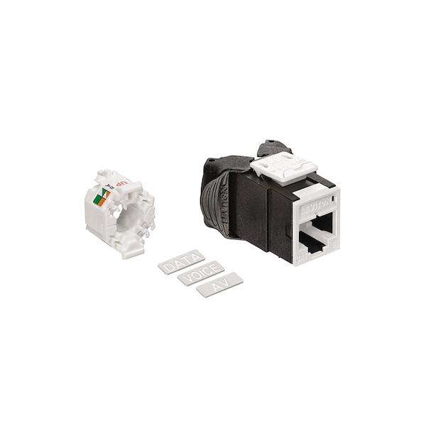 Leviton 1-Port Mod Jack 110 8W8P Utp, T568A/B Cat6 Quickport, Atlas-X1 White 61UJK-RW6 - main